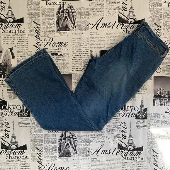 Younique Jeans Women's dark wash low rise textured stitch y2k vintage jeans - Picture 3 of 4